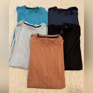 **BUNDLE OF 5 Xelos Men’s Short Sleeve Performance Athletic Crew Neck Tees Lot
